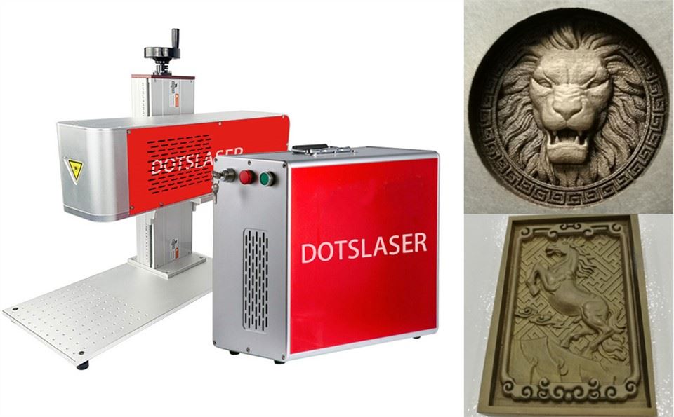 Marcador a laser de superfície curva 3D