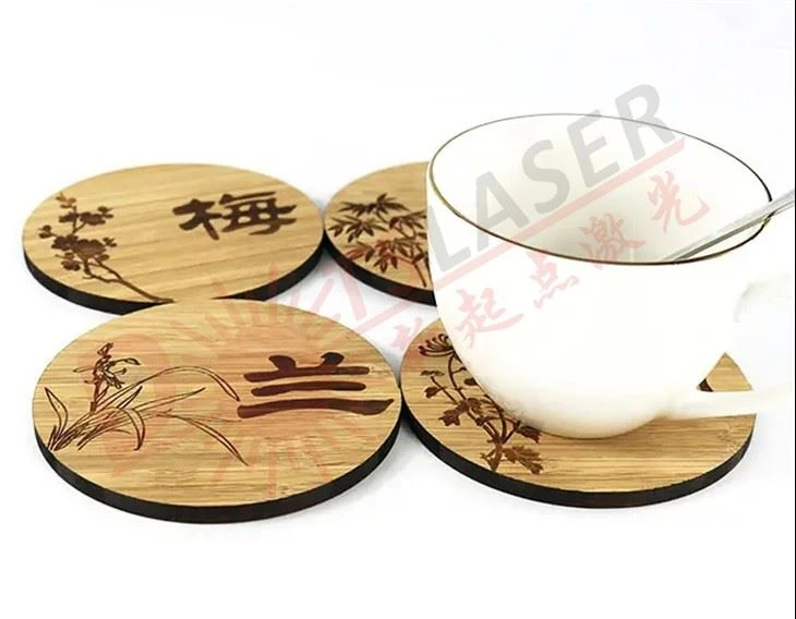 CO<sub>2</sub>Porta-copos para gravação a laser CO<sub>2</sub> Laser Engraving Coasters